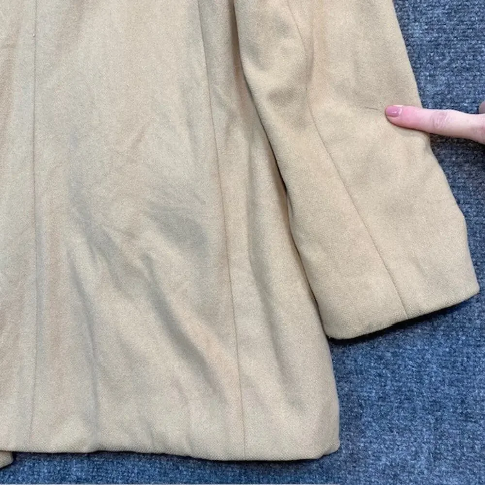 Banana Republic Camel Wool Double Breasted Peacoat Jacket Coat Womens Small